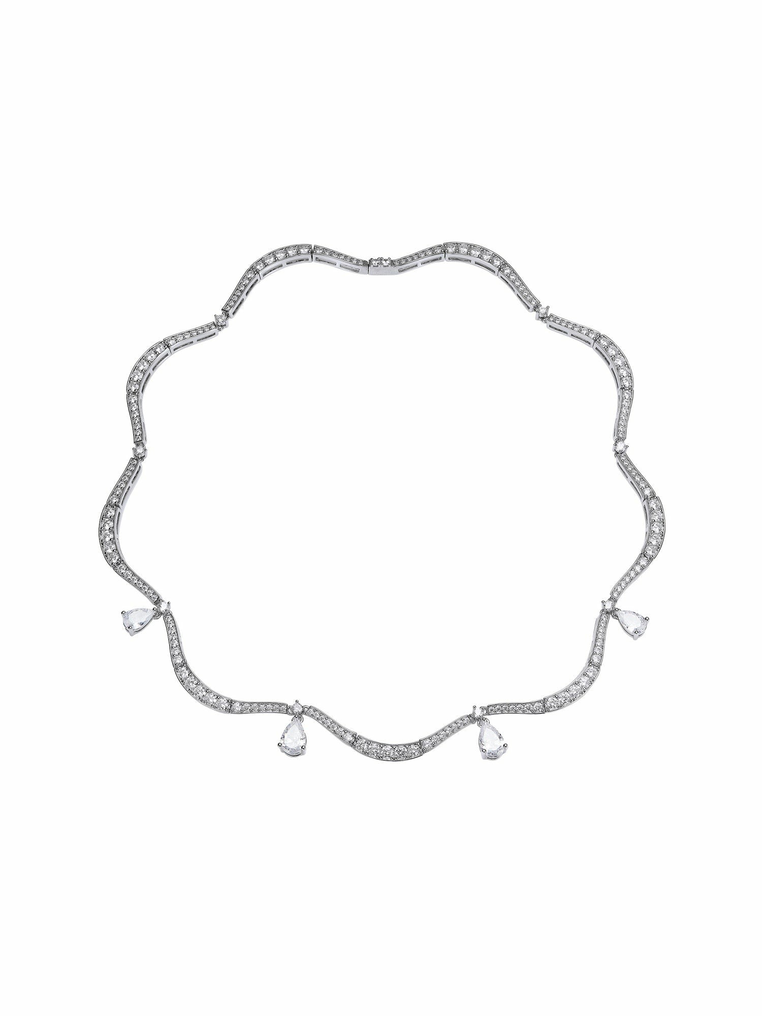 Daniela Pear-Cut Crystal Drop Necklace | Nana Jacqueline