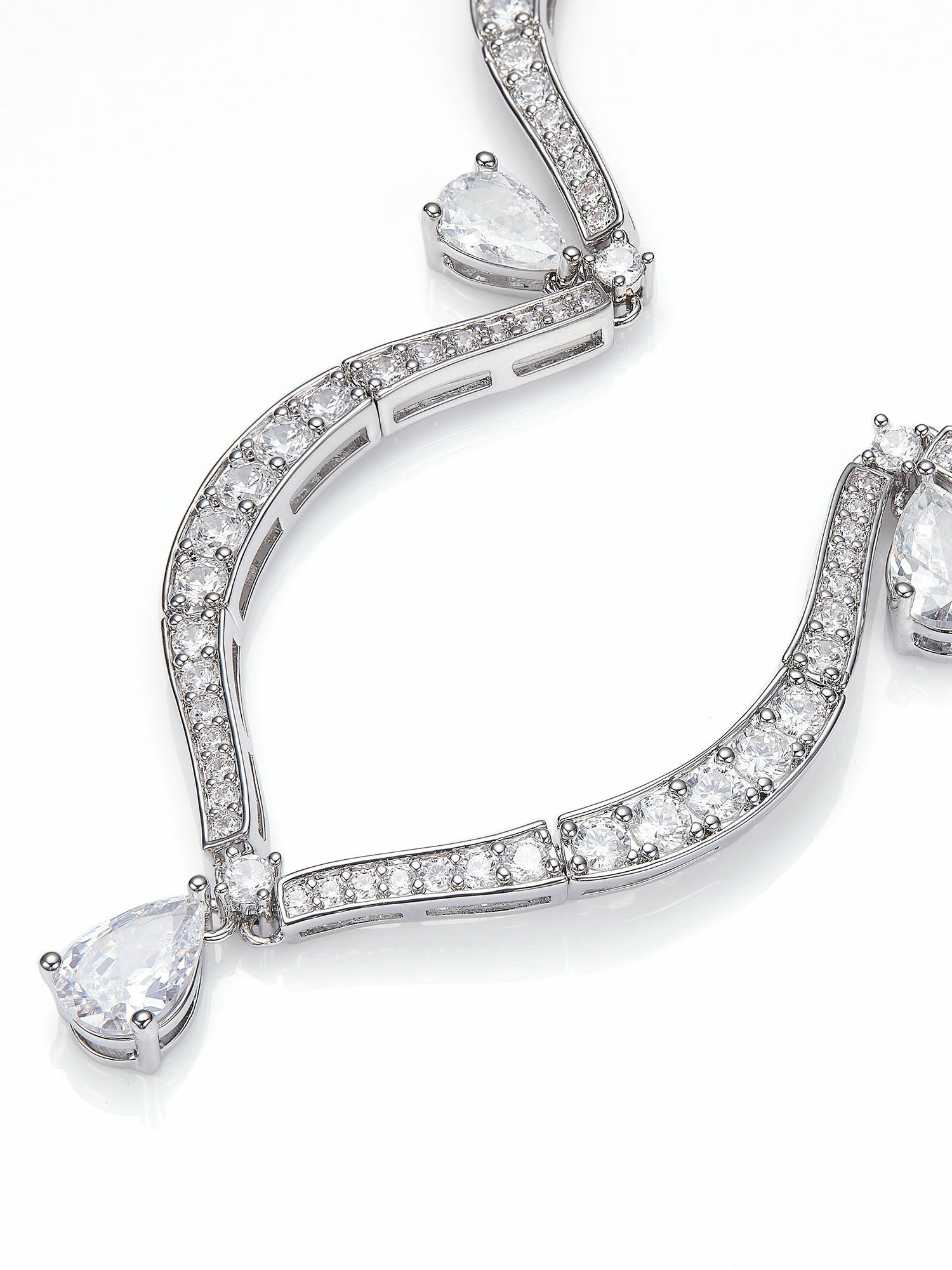 Daniela Pear-Cut Crystal Drop Necklace | Nana Jacqueline