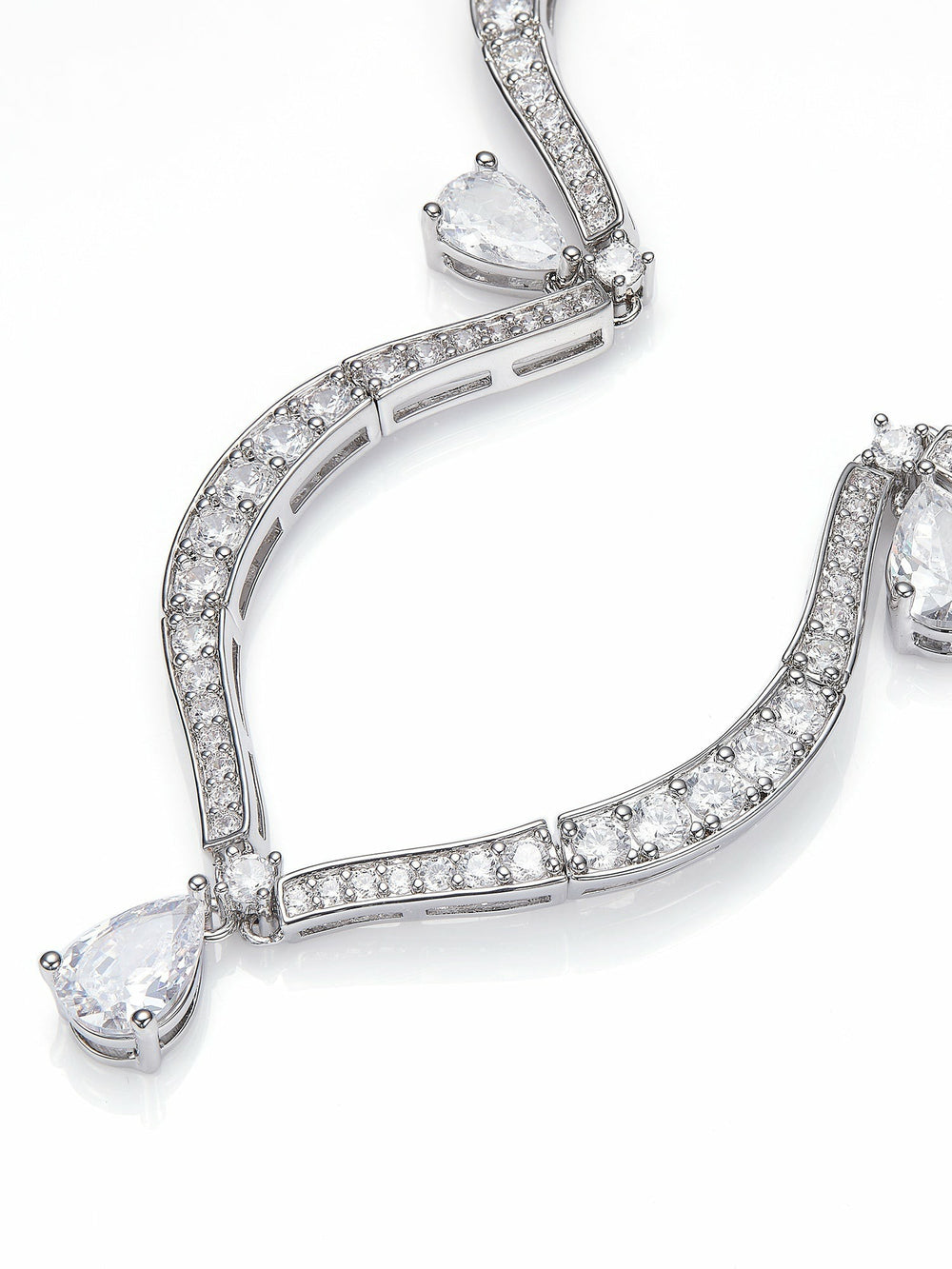 Daniela Pear-Cut Crystal Drop Necklace | Nana Jacqueline
