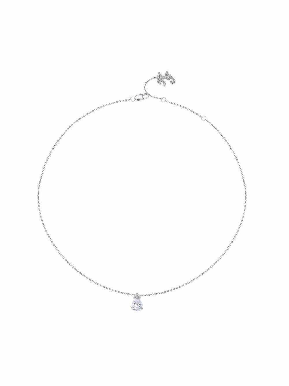 Yvette Pear-Cut Crystal Pendant Necklace | Nana Jacqueline