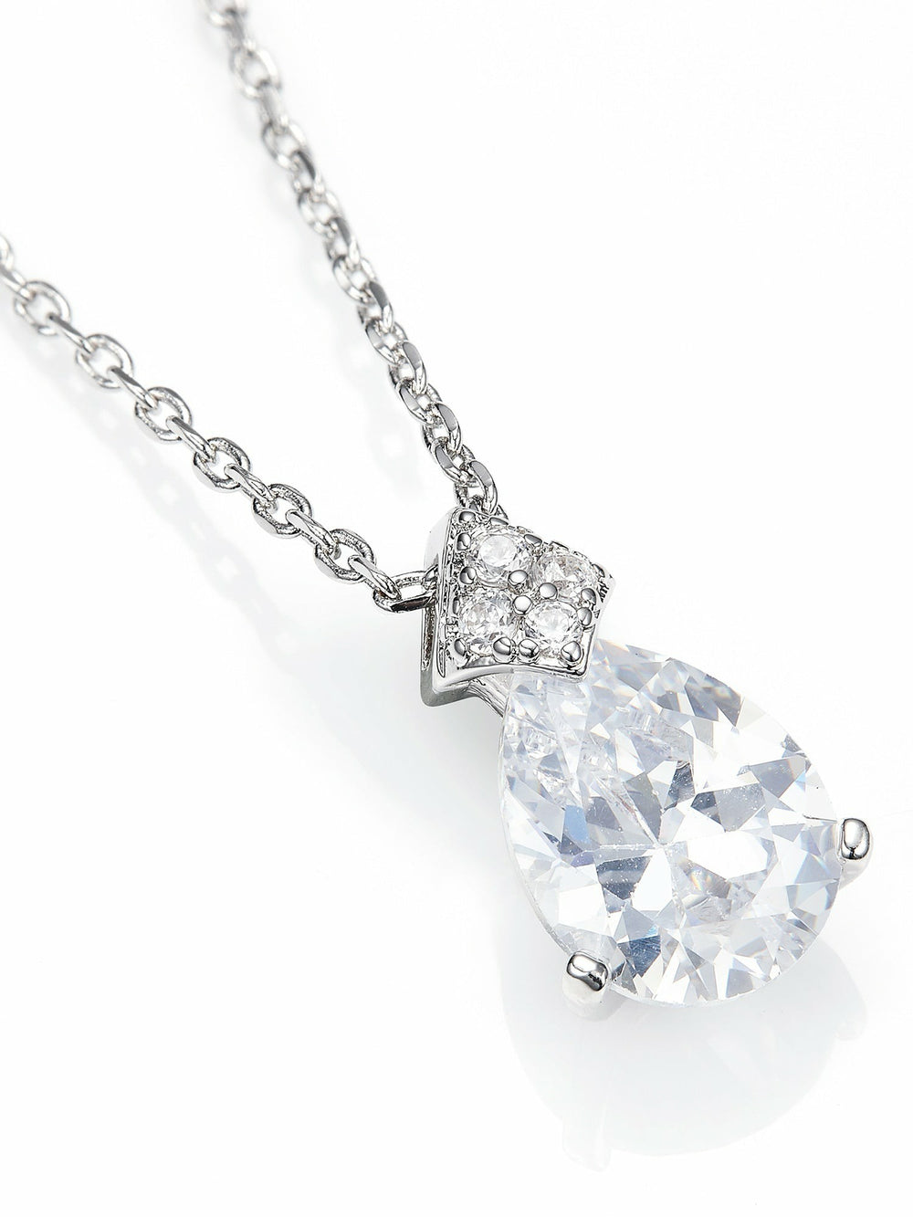 Yvette Pear-Cut Crystal Pendant Necklace | Nana Jacqueline