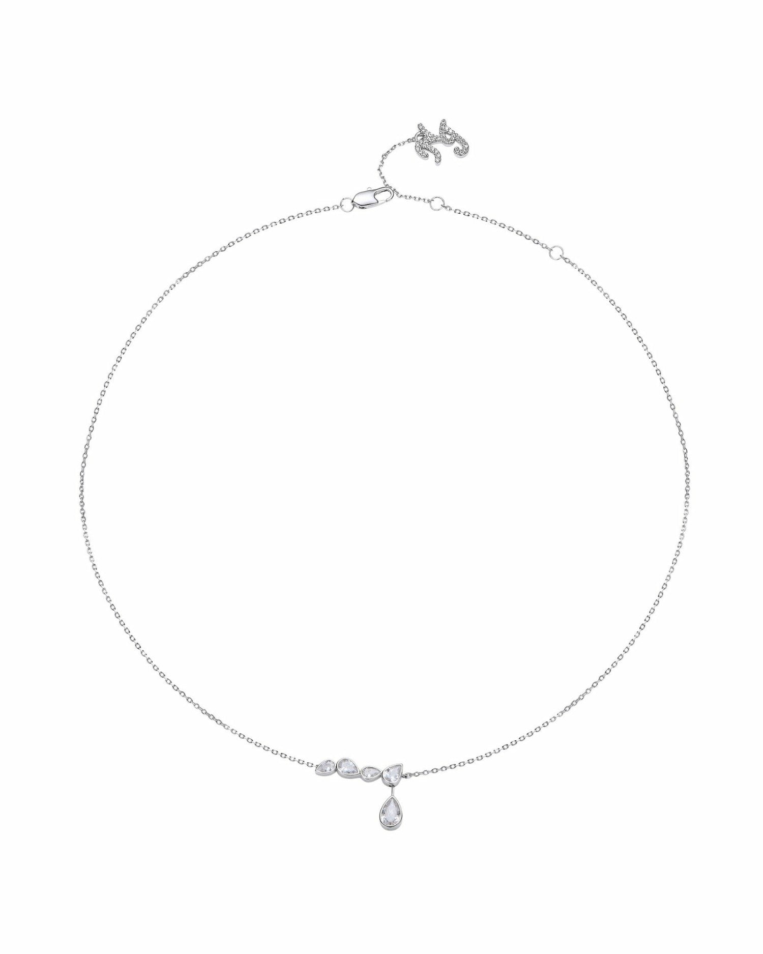 Mirabelle Teardrop Necklace: Silver Necklace for Bridal Shower | Nana Jacqueline