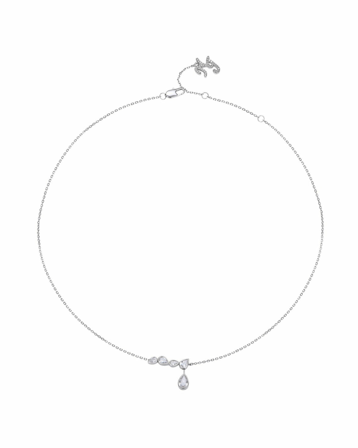 Mirabelle Teardrop Necklace: Silver Necklace for Bridal Shower | Nana Jacqueline