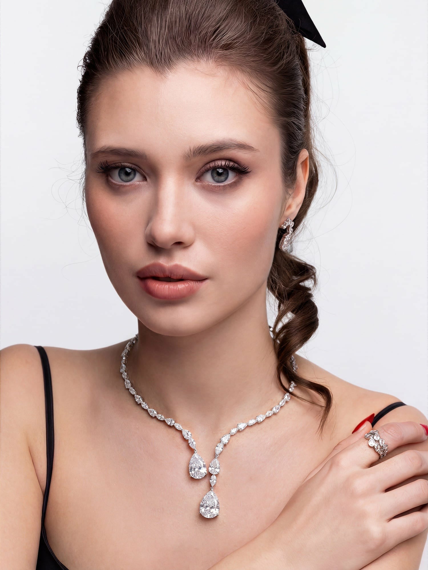 Marilyn Necklace: Silver Necklace for Bridal Events | Nana Jacqueline