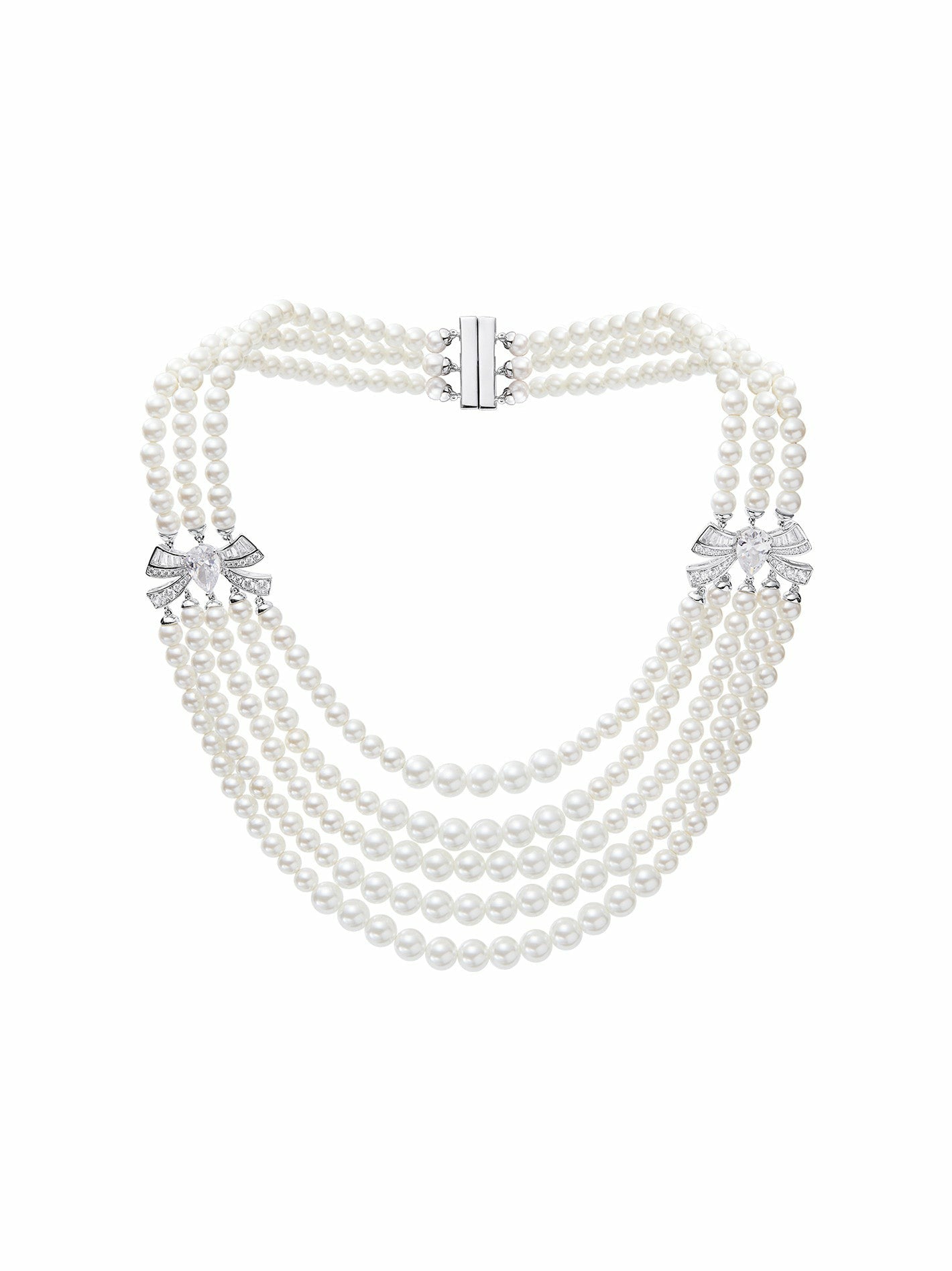 Maxine Necklace: White Pearl Necklace for Bridal Shower | Nana Jacqueline