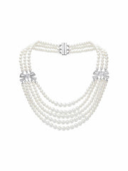 Maxine Necklace: White Pearl Necklace for Bridal Shower | Nana Jacqueline