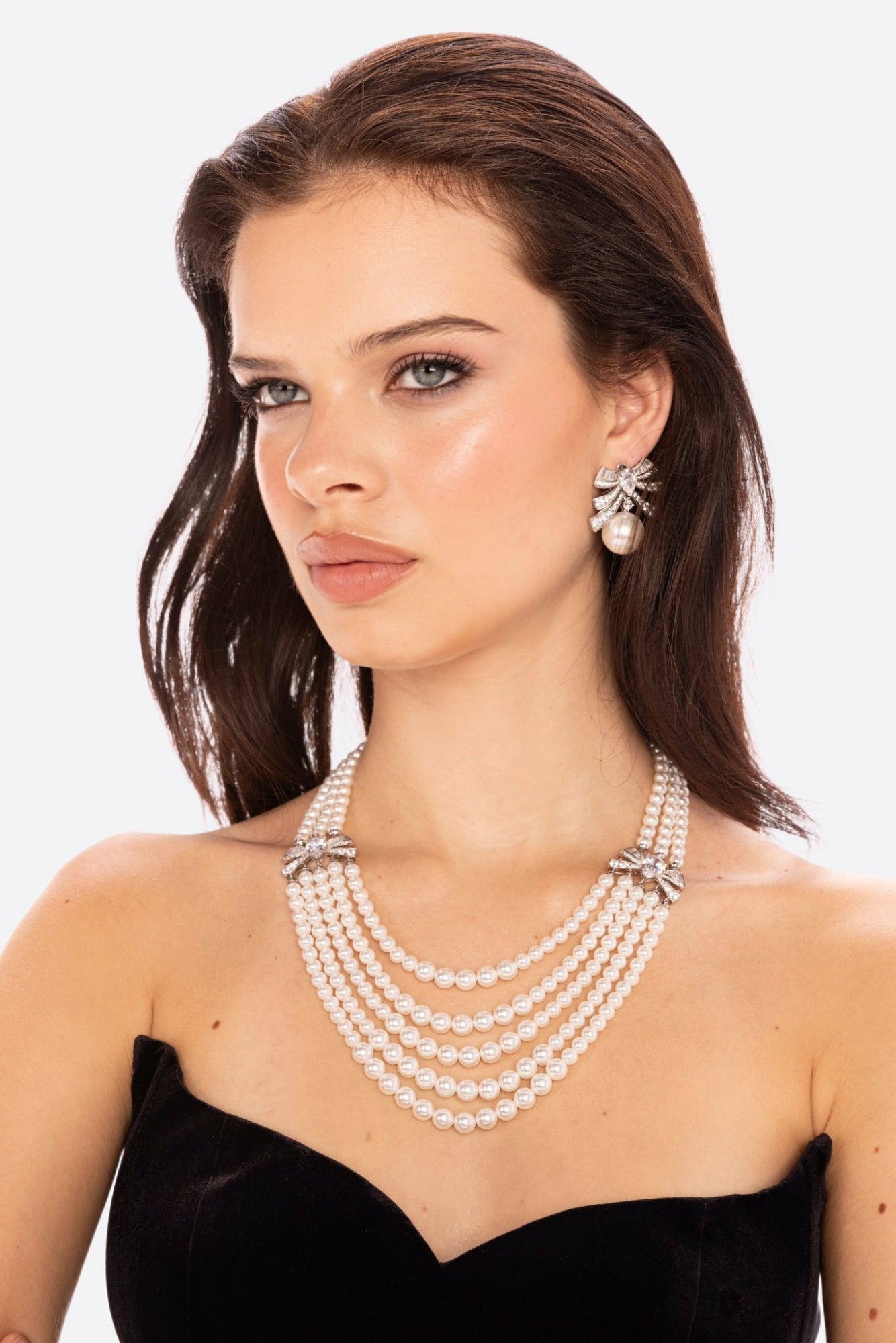Maxine Necklace: White Pearl Necklace for Bridal Shower | Nana Jacqueline