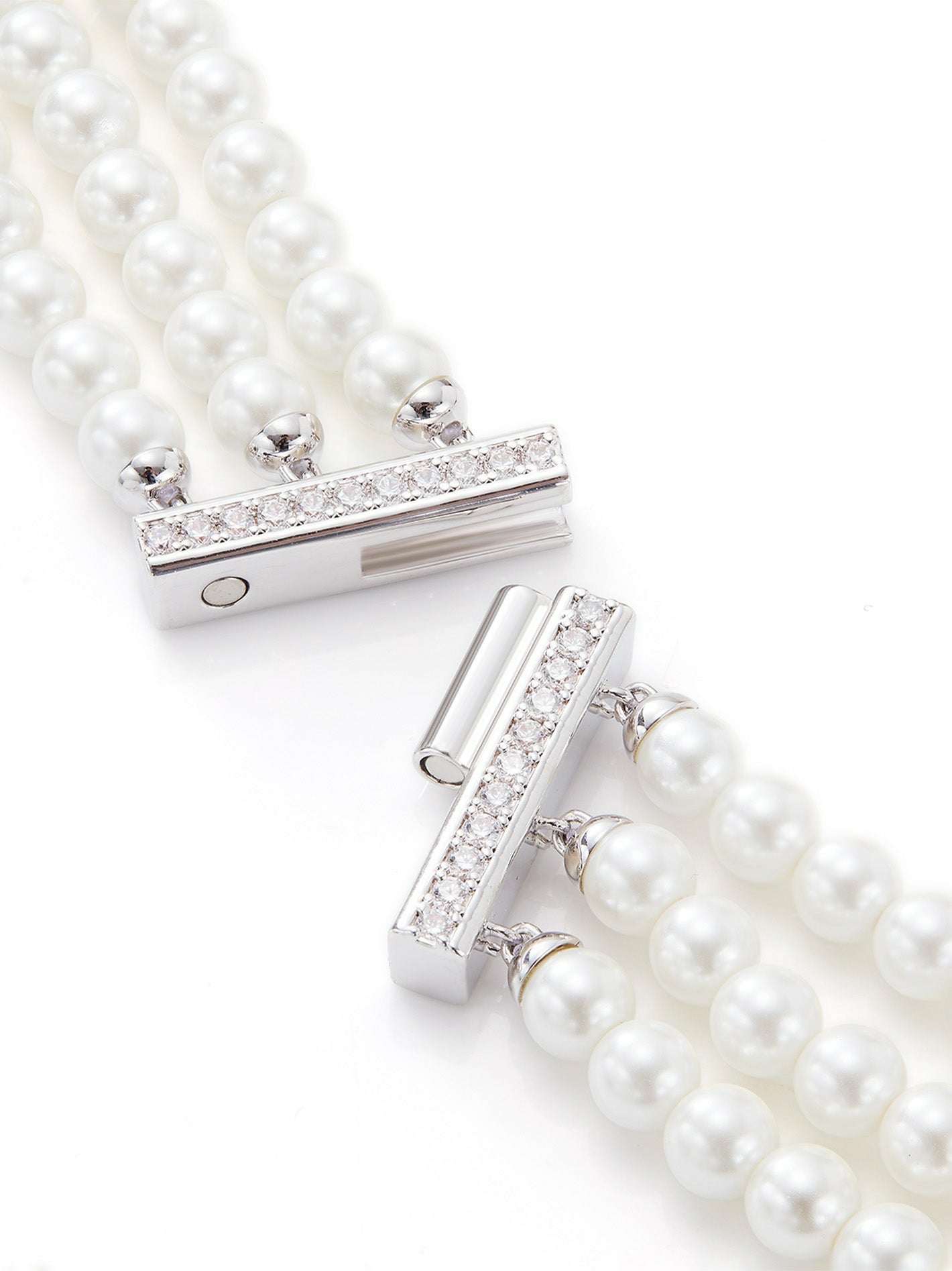 Maxine Necklace: White Pearl Necklace for Bridal Shower | Nana Jacqueline