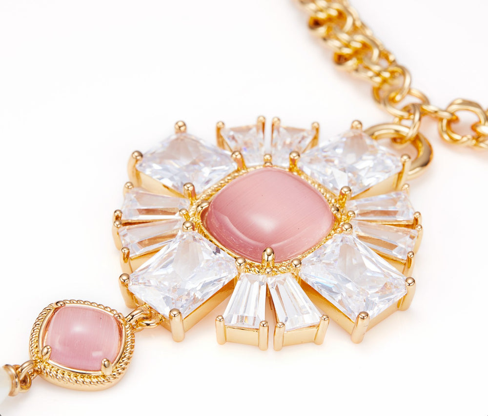Cassandra Double Layer Pendant Necklace: Gold Necklace for Cocktail Party | Nana Jacqueline