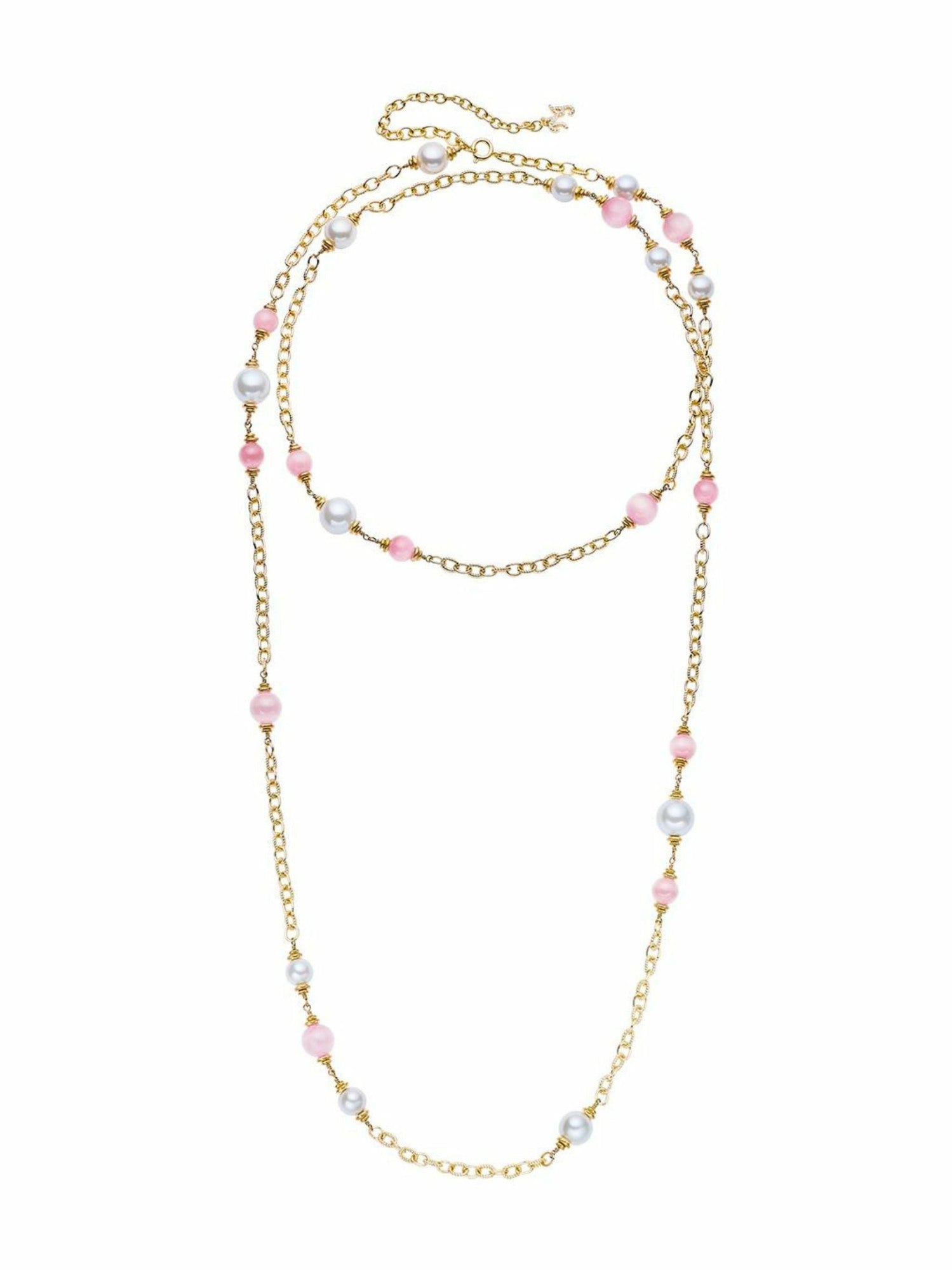 Isabella Pearl Necklace: Pink Necklace for Bridal Shower | Nana Jacqueline