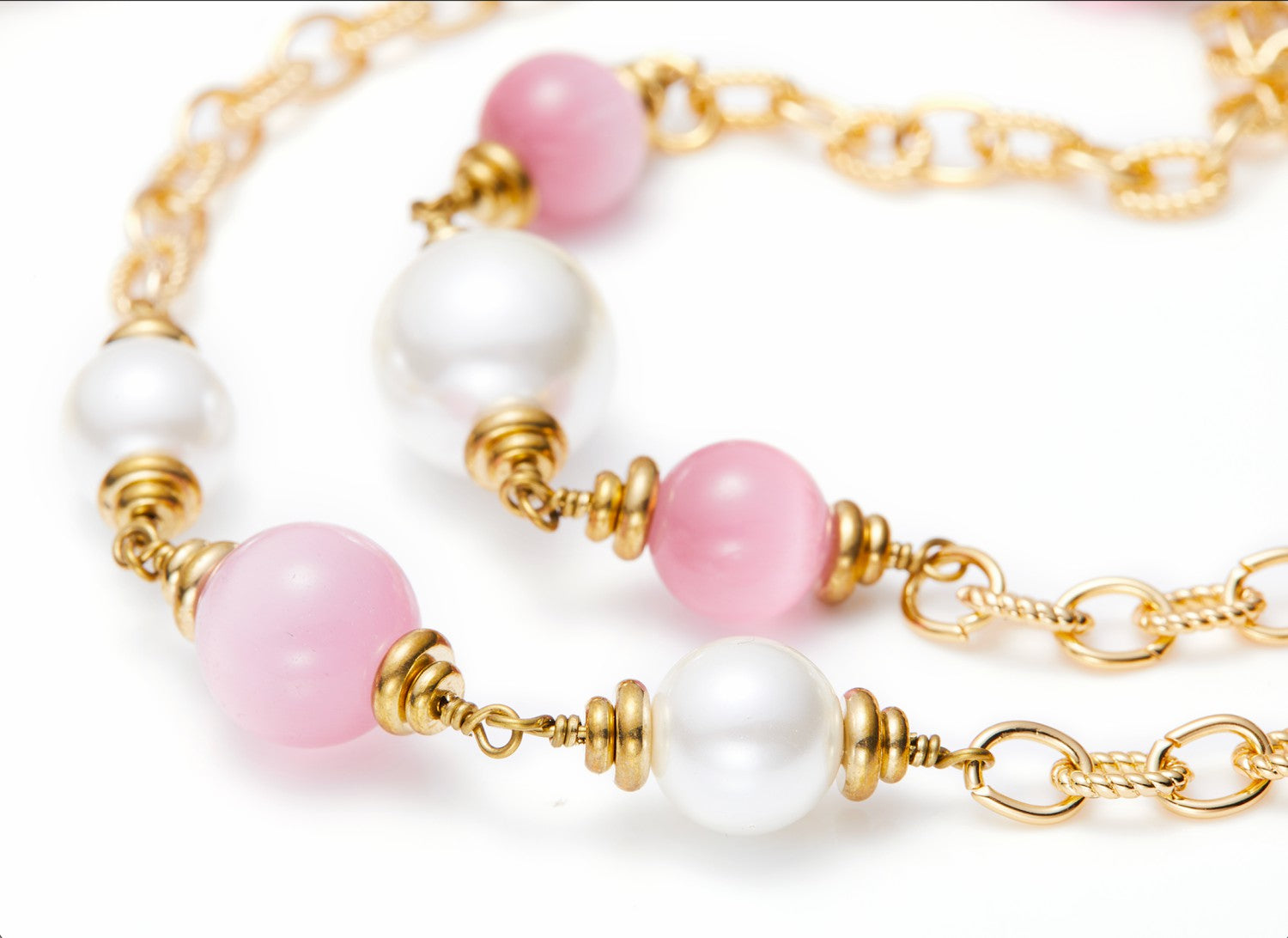 Isabella Pearl Necklace: Pink Necklace for Bridal Shower | Nana Jacqueline