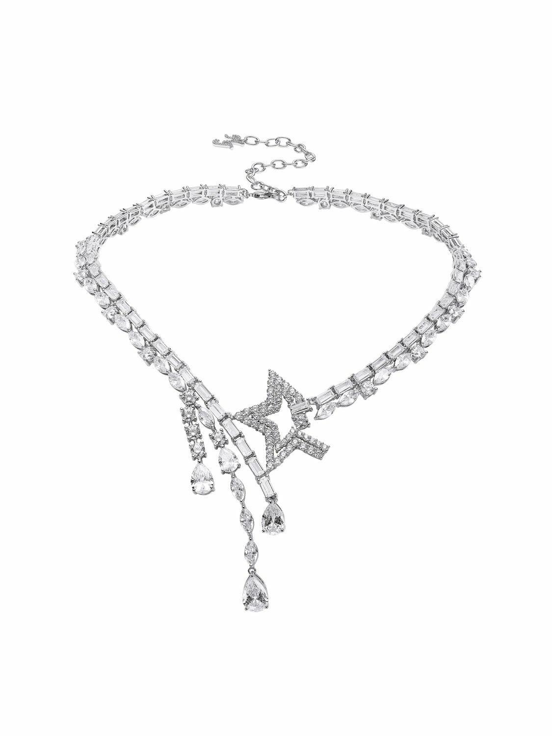Ella Necklace: Silver Necklace for Cocktail Party | Nana Jacqueline