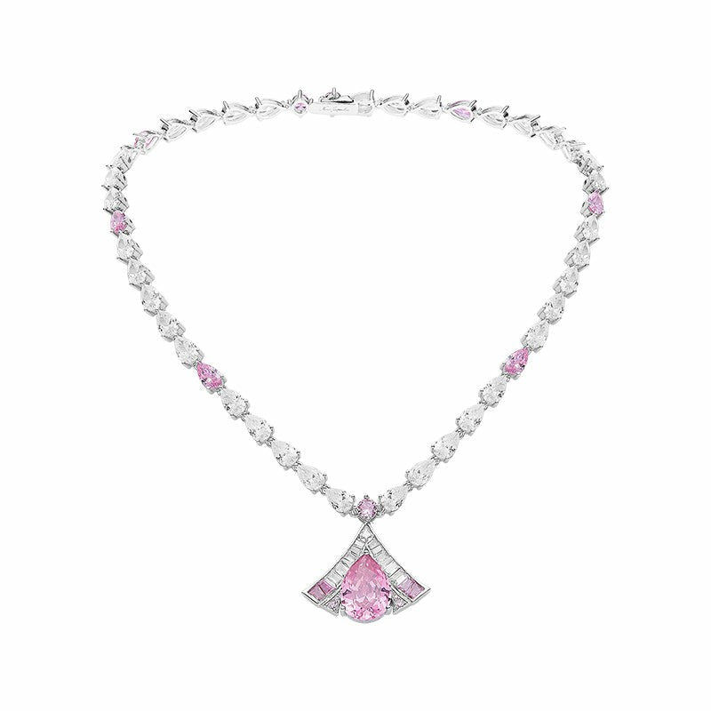 Brigette Necklace: Pink Necklace for Wedding After-Party | Nana Jacqueline