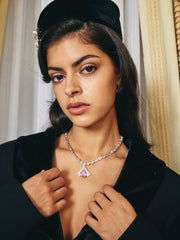 Brigette Necklace: Pink Necklace for Wedding After-Party | Nana Jacqueline