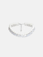 Gracey Pearl Crystal Choker Necklace: White Choker for Bridal Shower | Nana Jacqueline