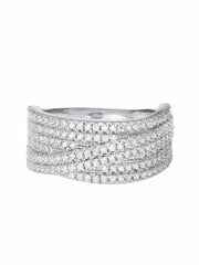 Ivelle Pave Wide White Ring | Nana Jacqueline