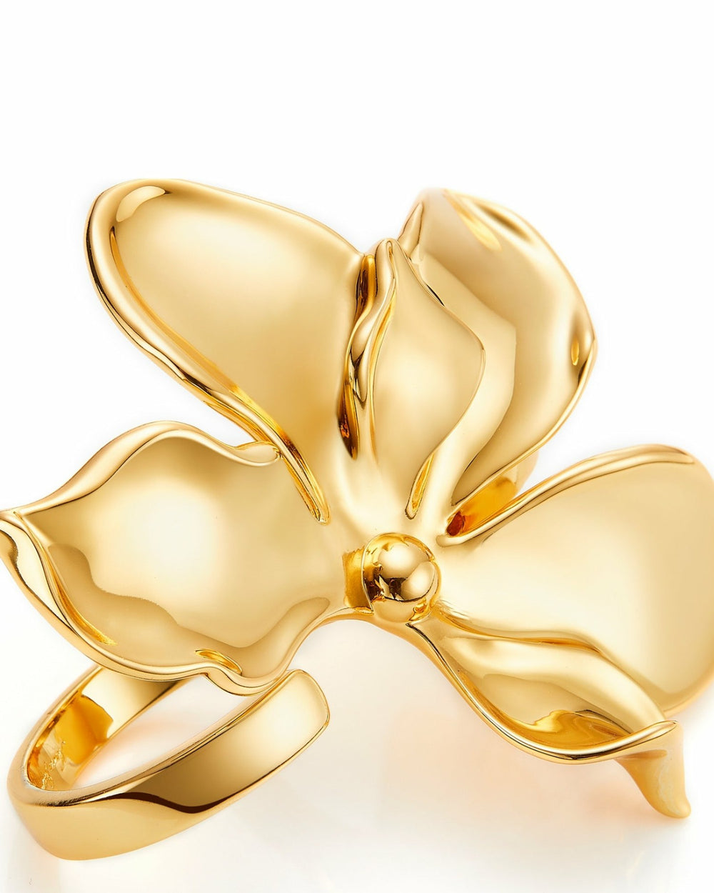 Marlene Ring: Gold Flower Ring for Cocktail Party | Nana Jacqueline
