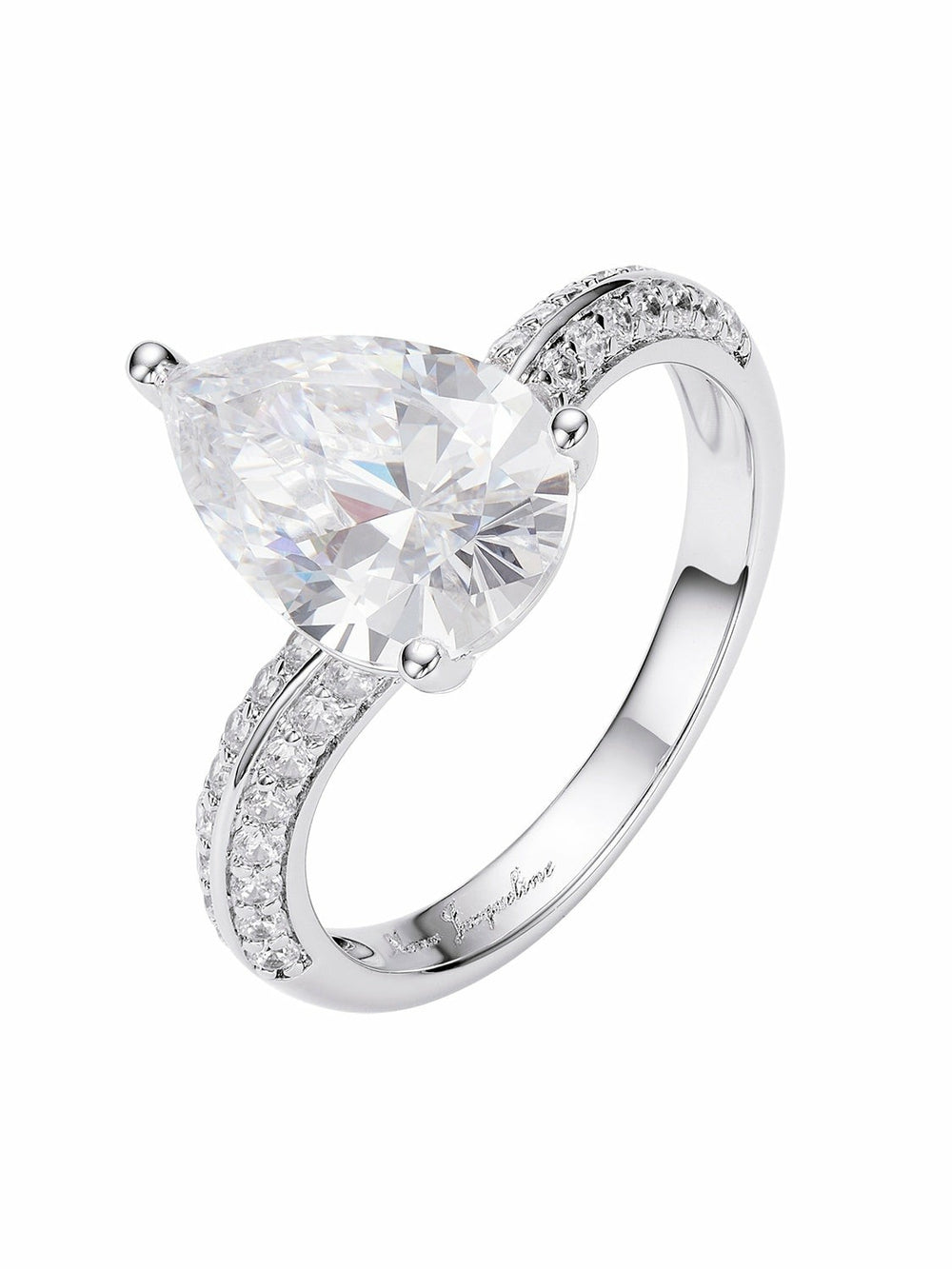 Daniela Pear-Cut Pavé Crystal Ring | Nana Jacqueline