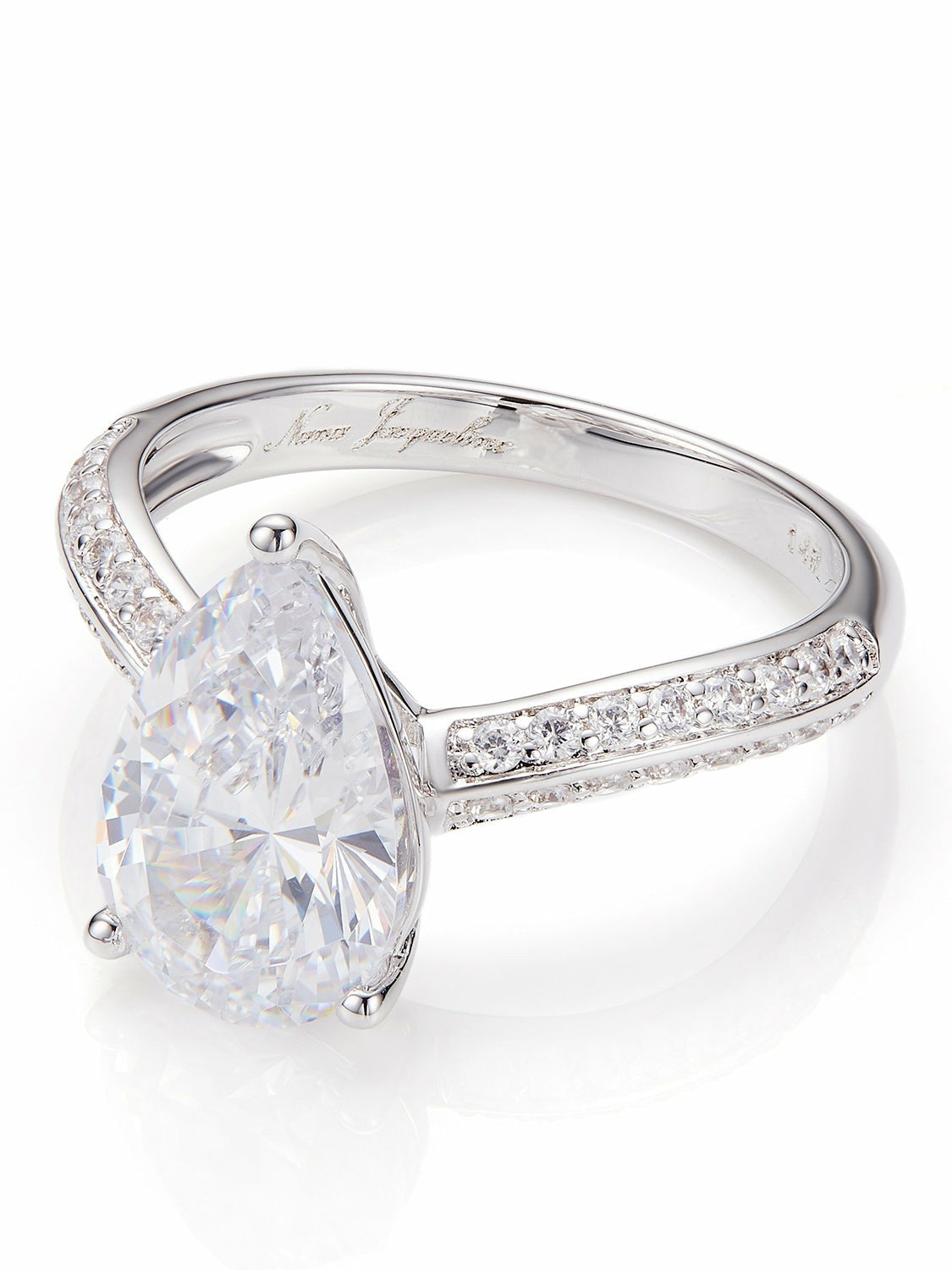 Daniela Pear-Cut Pavé Crystal Ring | Nana Jacqueline