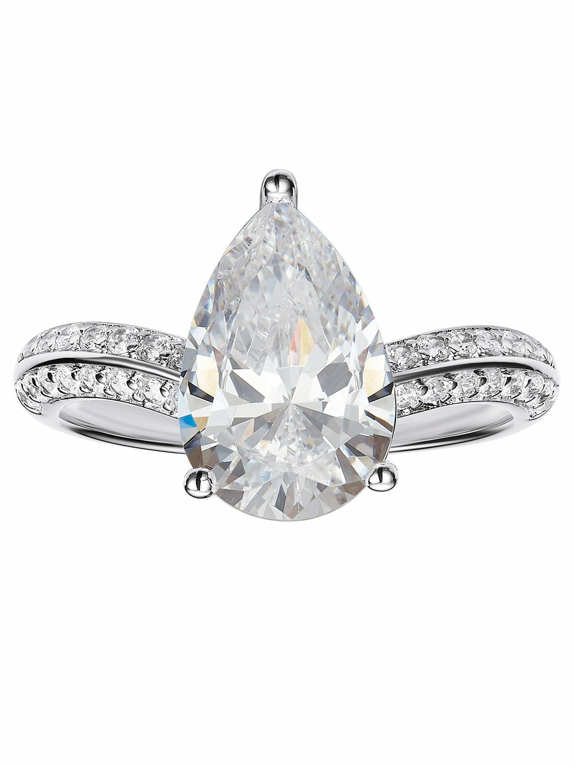 Daniela Pear-Cut Pavé Crystal Ring | Nana Jacqueline