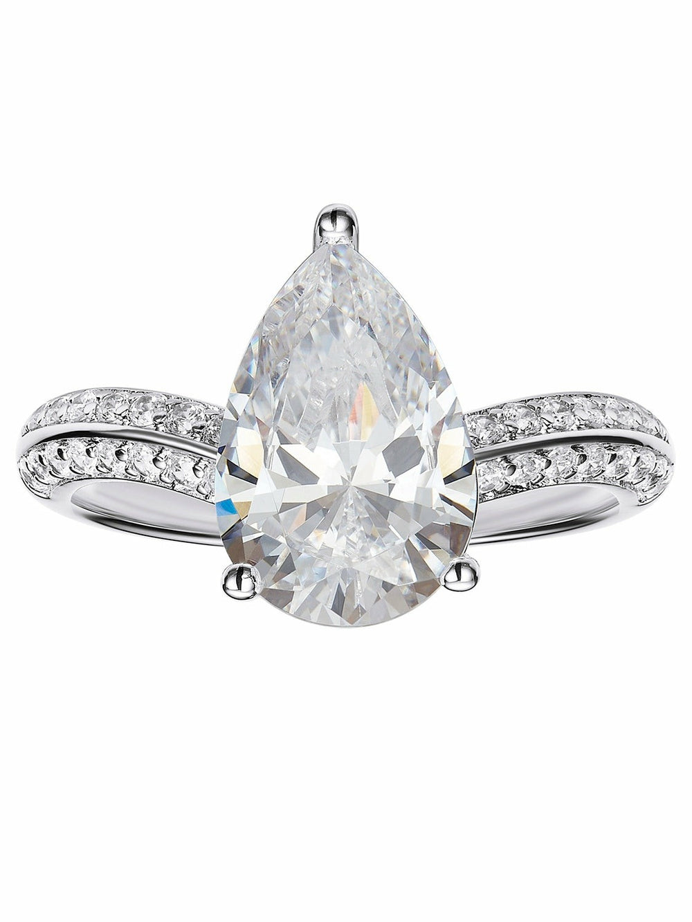 Daniela Pear-Cut Pavé Crystal Ring | Nana Jacqueline