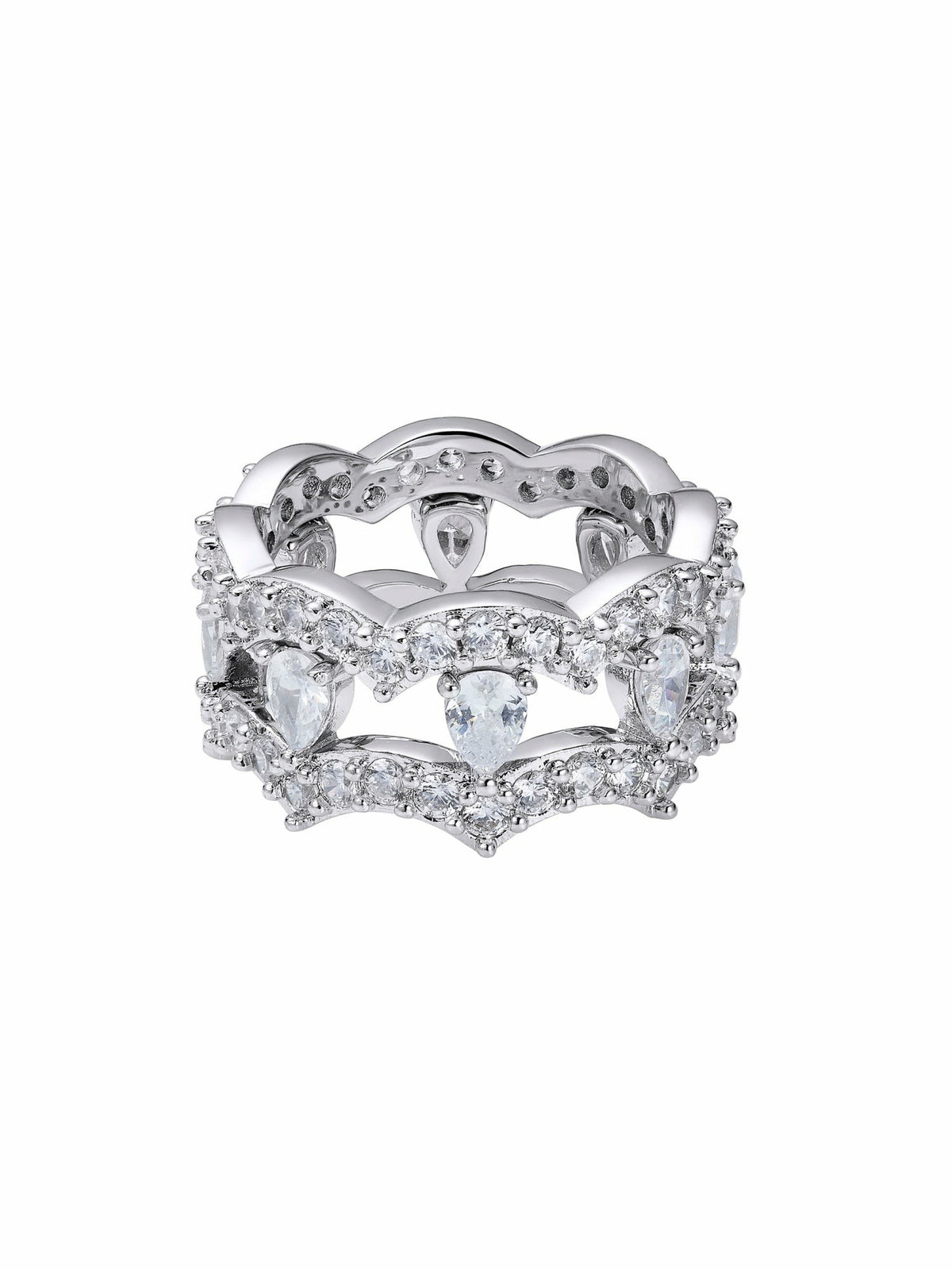 Yvette Stackable Pear-Cut Crystal Ring Set | Nana Jacqueline