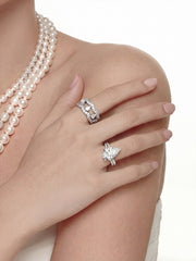Yvette Stackable Pear-Cut Crystal Ring Set | Nana Jacqueline