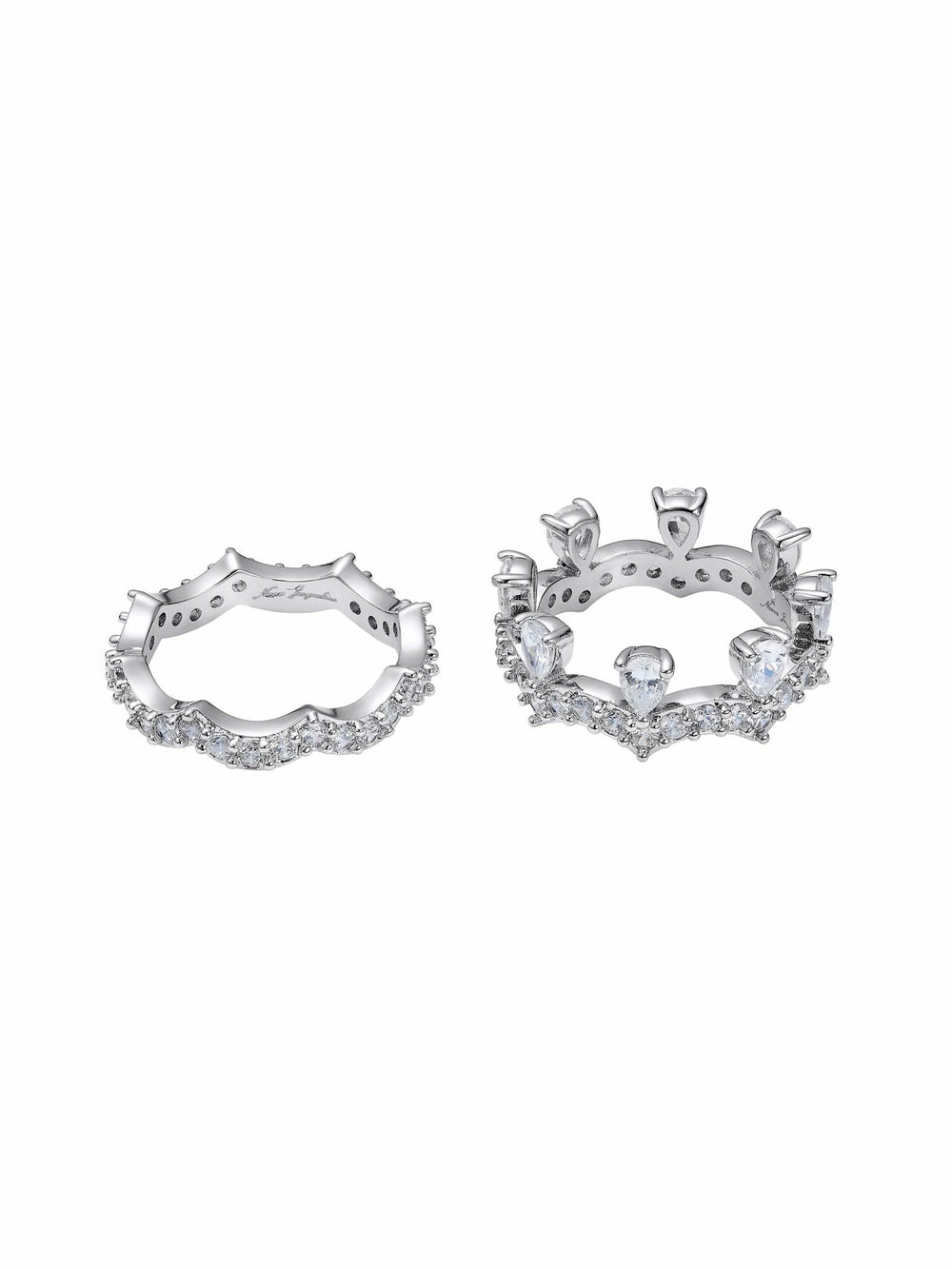 Yvette Stackable Pear-Cut Crystal Ring Set | Nana Jacqueline
