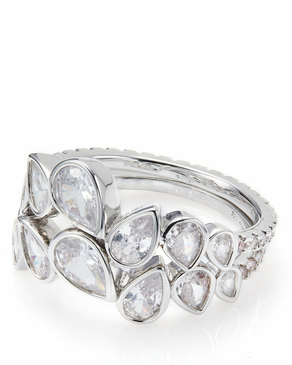 Mirabelle Teardrop Ring: Silver Ring for Cocktail Party | Nana Jacqueline