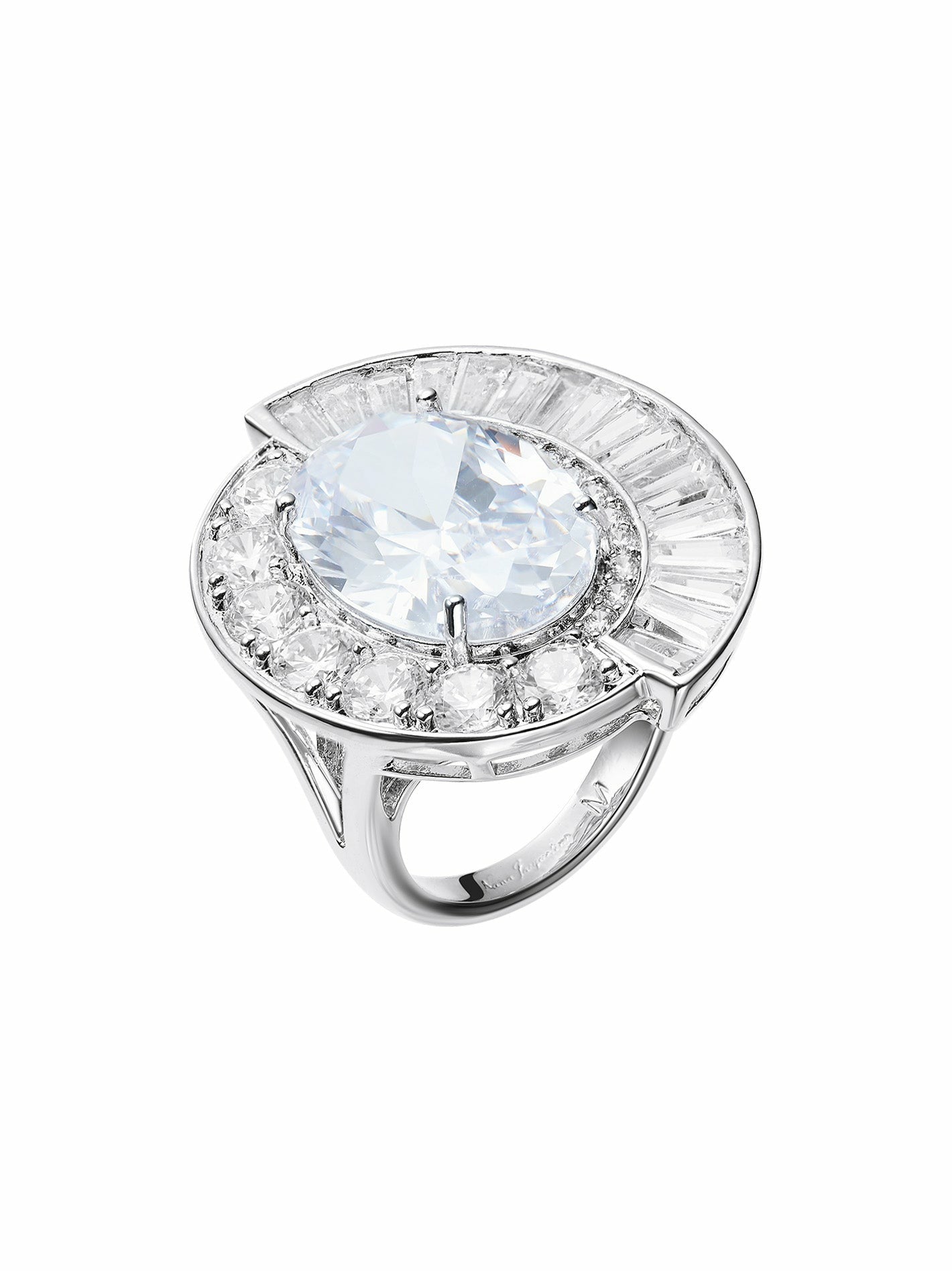 Audrina Ring: Silver Ring for Cocktail Party | Nana Jacqueline