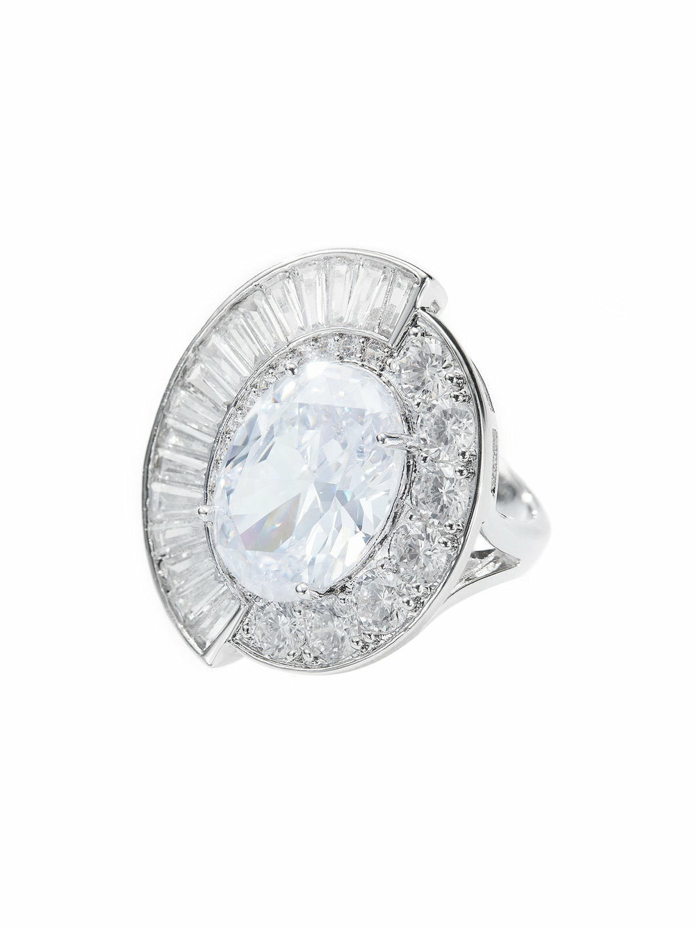 Audrina Ring: Silver Ring for Cocktail Party | Nana Jacqueline