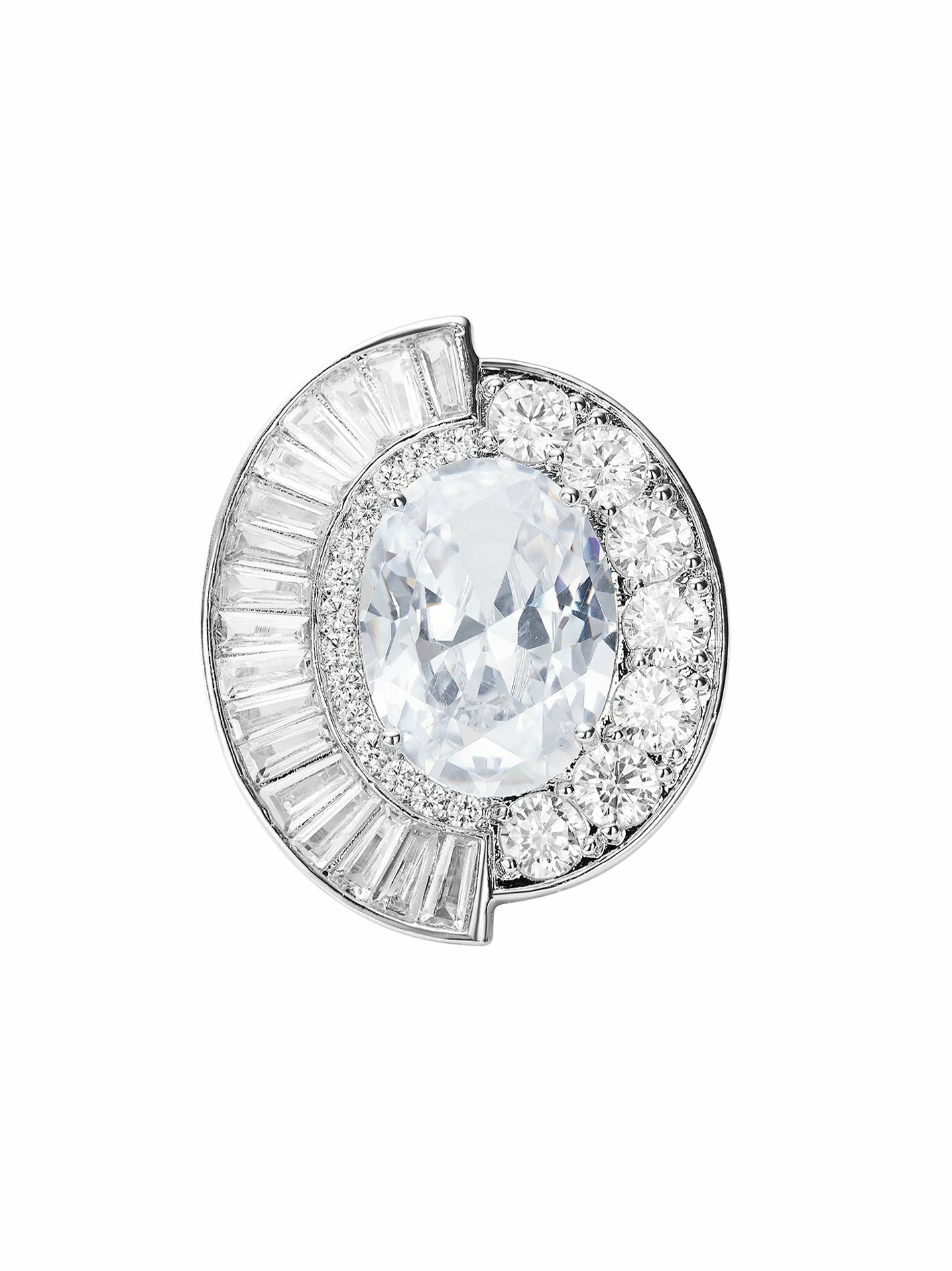 Audrina Ring: Silver Ring for Cocktail Party | Nana Jacqueline
