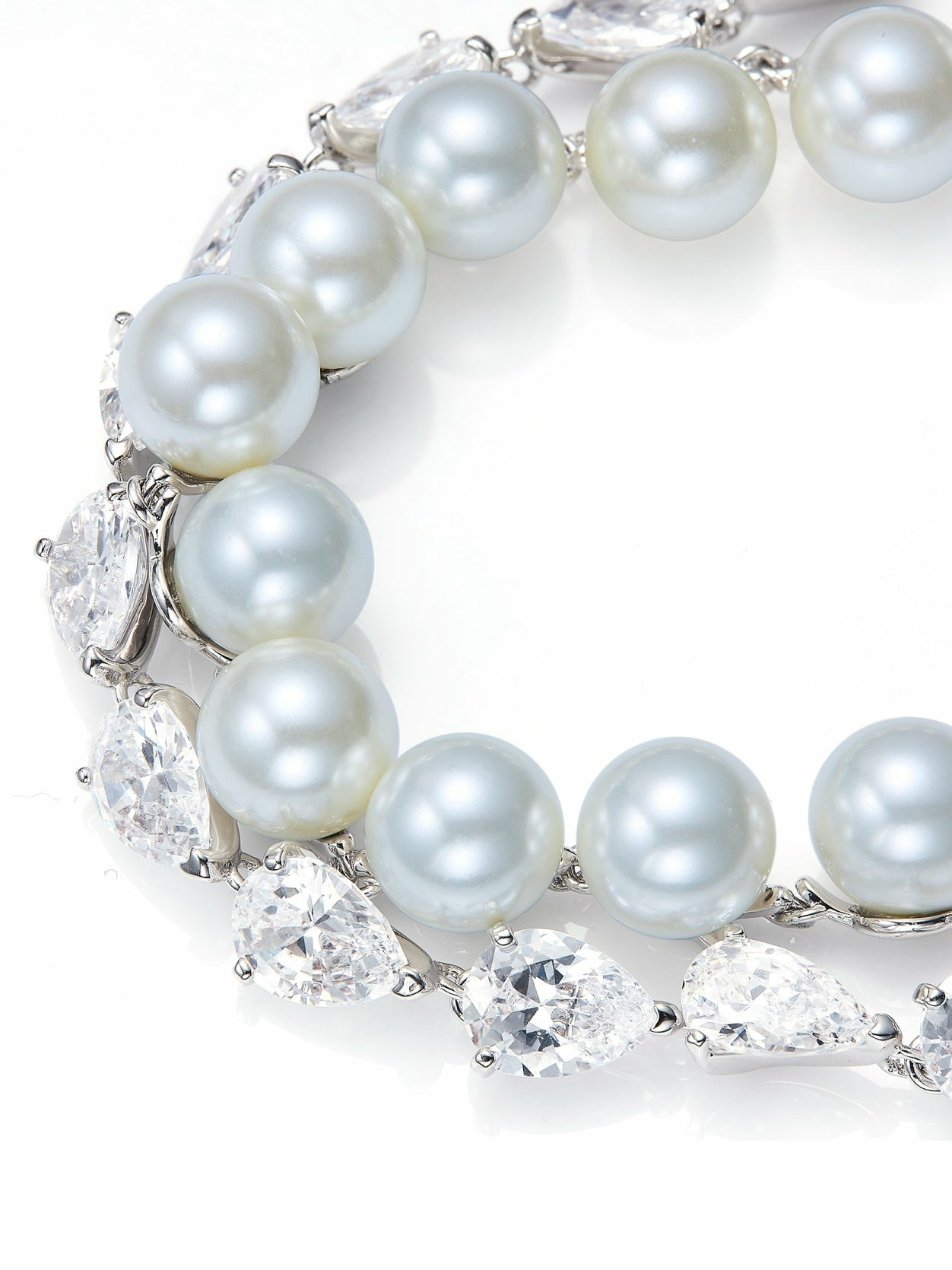 Amara Pearl and Crystal Chain Bracelet | Nana Jacqueline