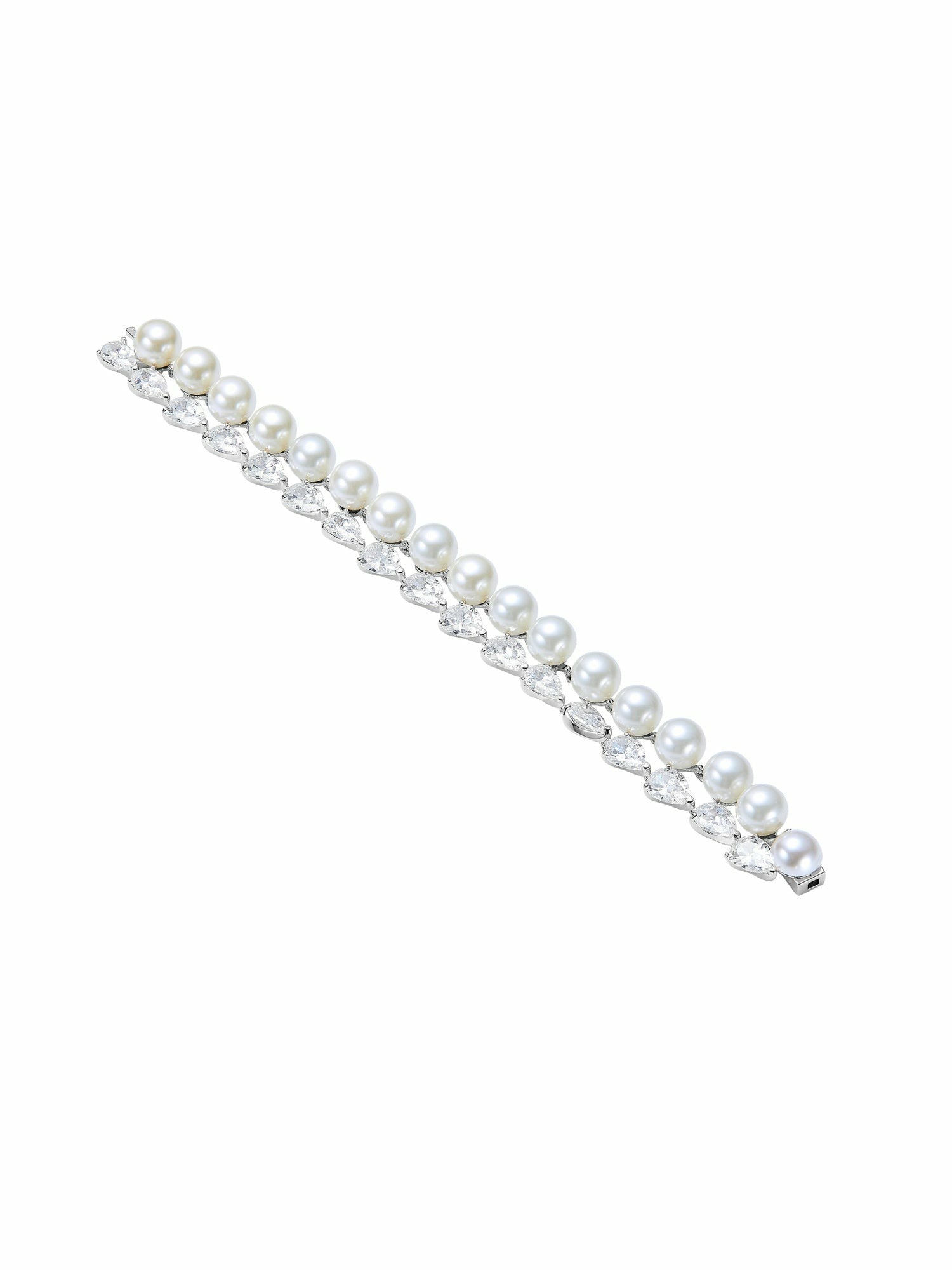 Amara Pearl and Crystal Chain Bracelet | Nana Jacqueline