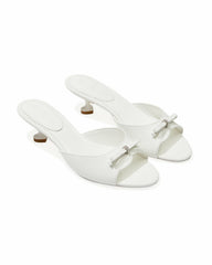 Ella Heart Shoes: White Heels for Bridal Shower | Nana Jacqueline
