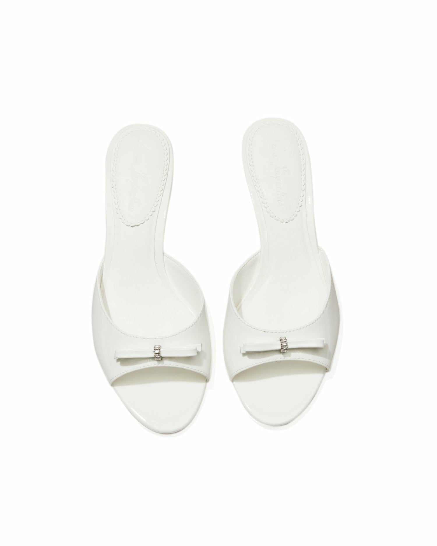 Ella Heart Shoes: White Heels for Bridal Shower | Nana Jacqueline