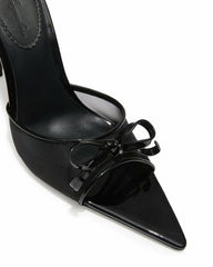 Evie Bow Heels: Black Heels for Cocktail Party | Nana Jacqueline