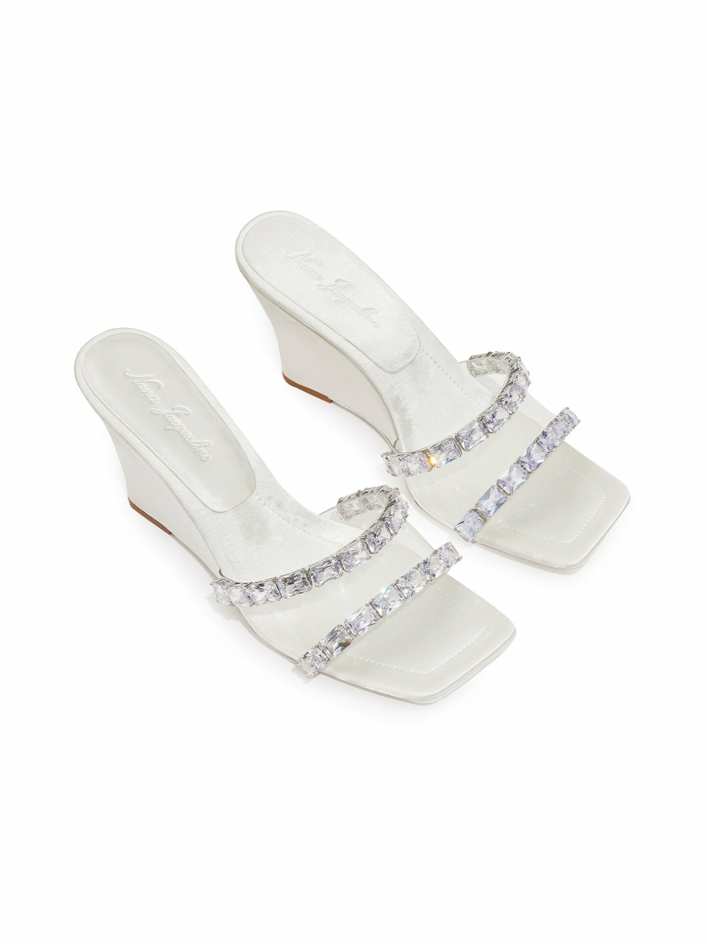 Cassandra Diamond Heels: White Heels for Bridal Shower | Nana Jacqueline