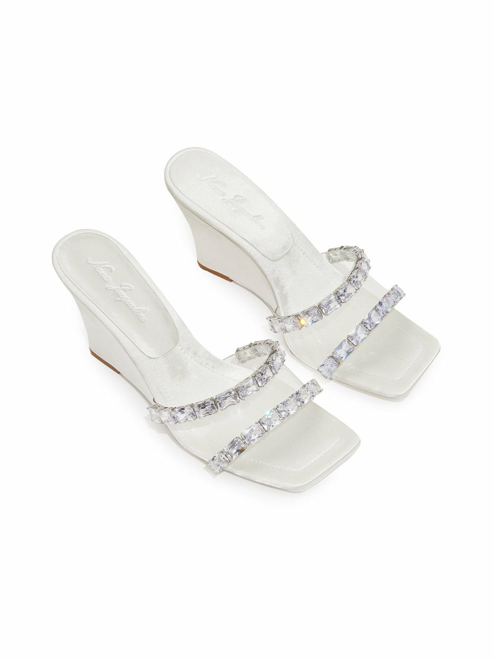 Cassandra Diamond Heels: White Heels for Bridal Shower | Nana Jacqueline