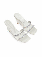 Cassandra Diamond Heels: White Heels for Bridal Shower | Nana Jacqueline