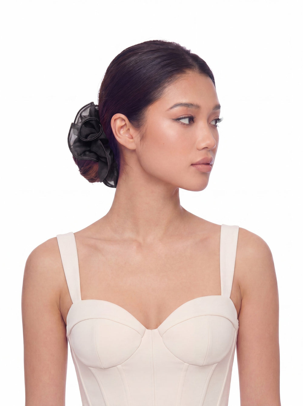Nolita Ruffle Black Hair Tie | Nana Jacqueline