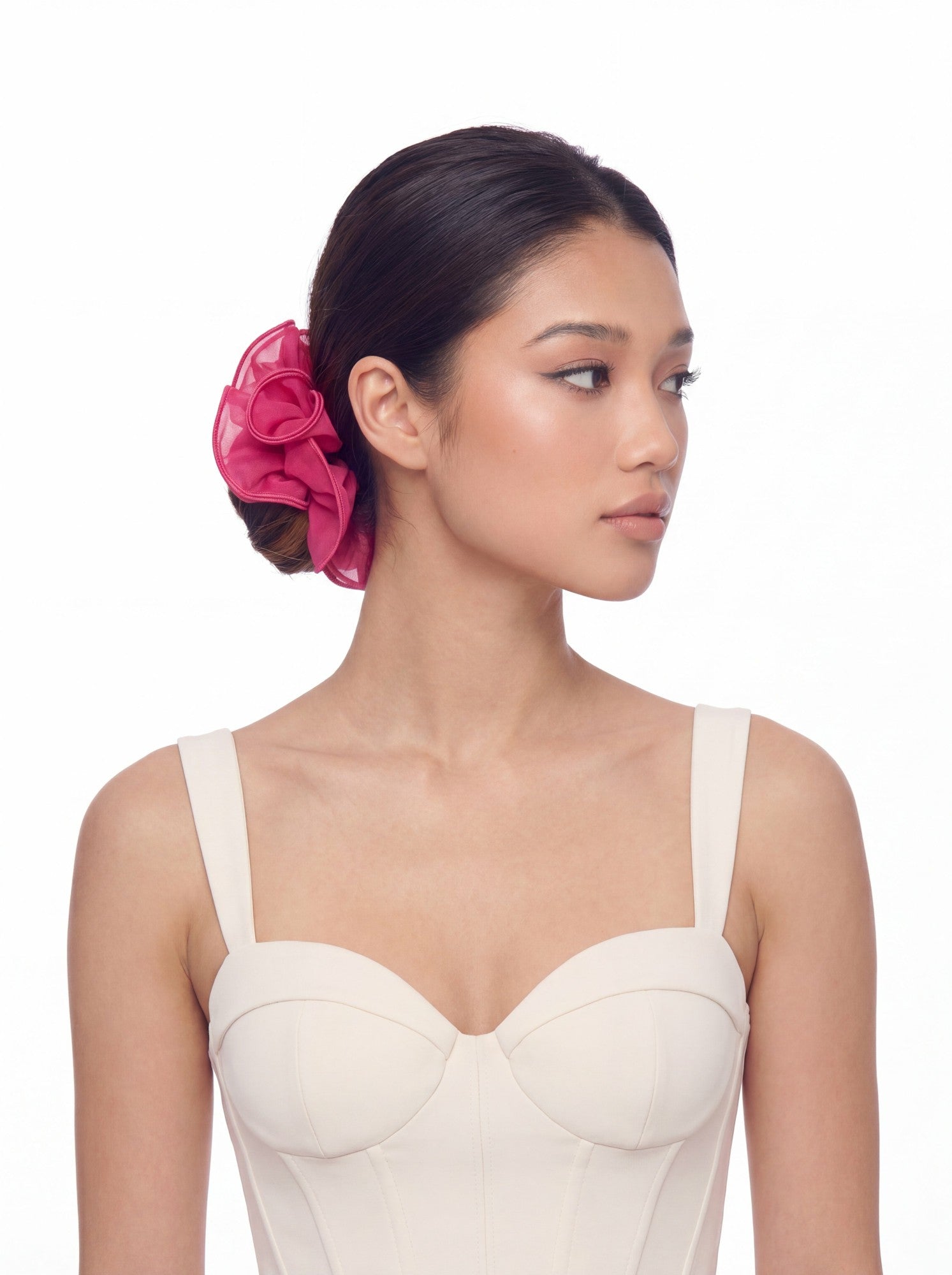 Nolita Ruffle Fuchsia Hair Tie | Nana Jacqueline