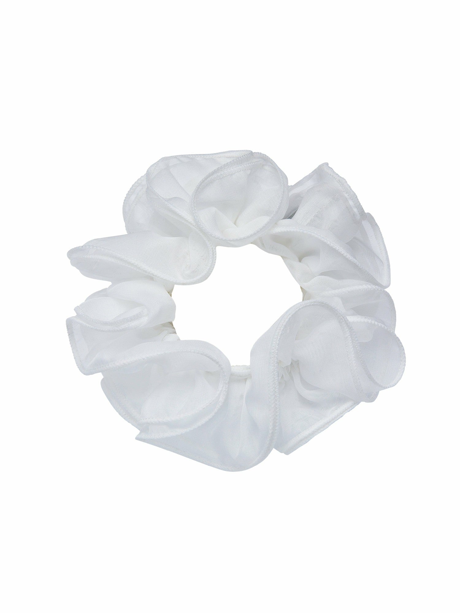 Nolita Ruffle White Hair Tie | Nana Jacqueline