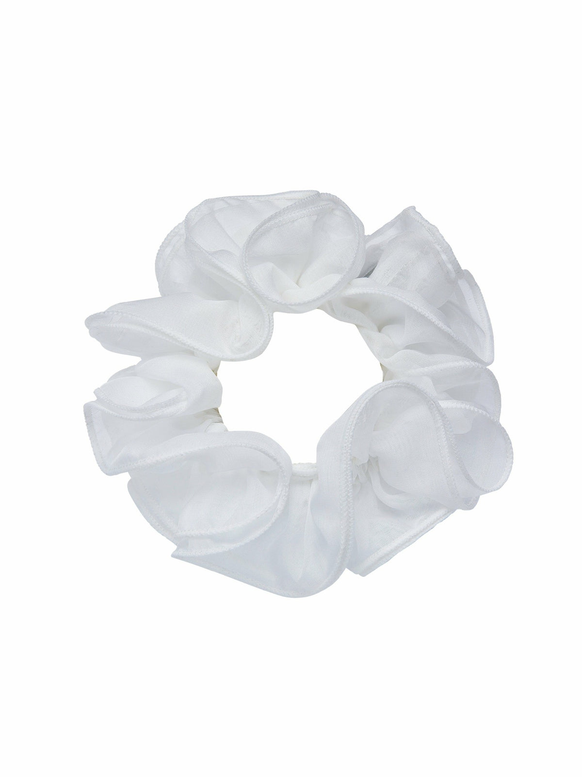 Nolita Ruffle White Hair Tie | Nana Jacqueline