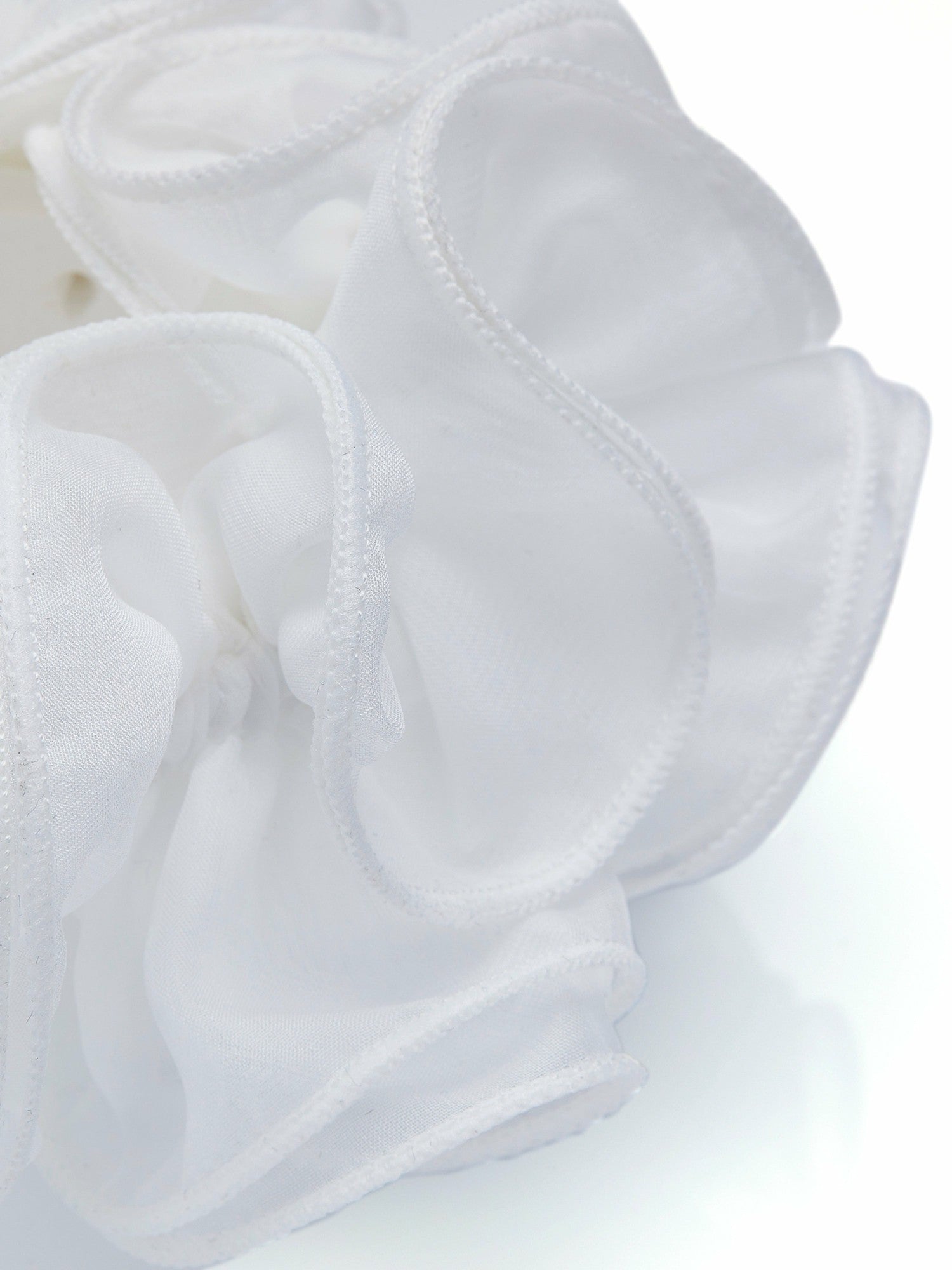 Nolita Ruffle White Hair Tie | Nana Jacqueline