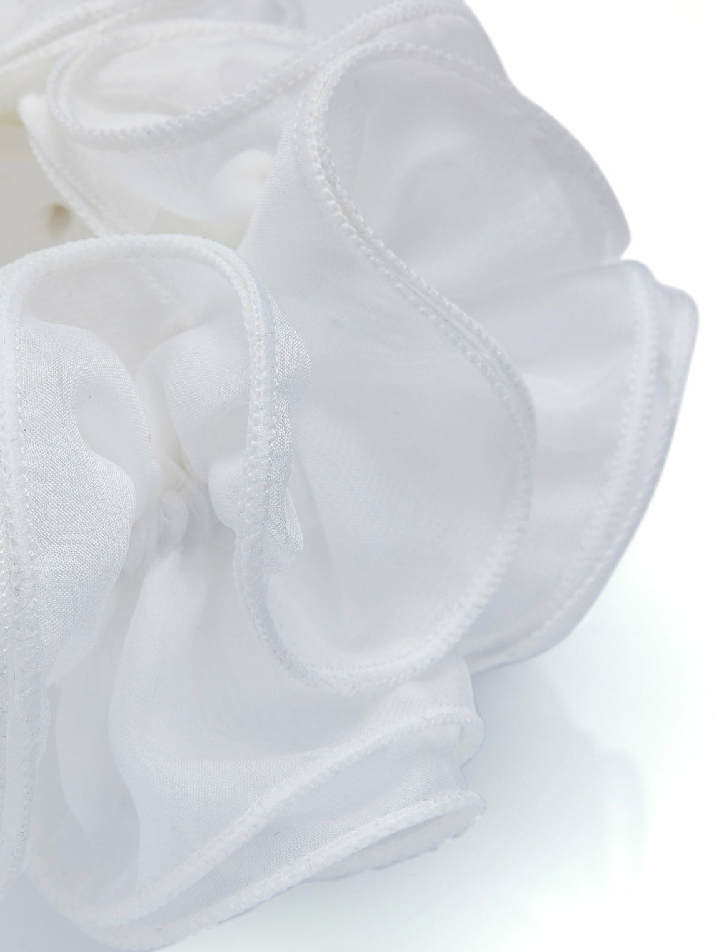 Nolita Ruffle White Hair Tie | Nana Jacqueline