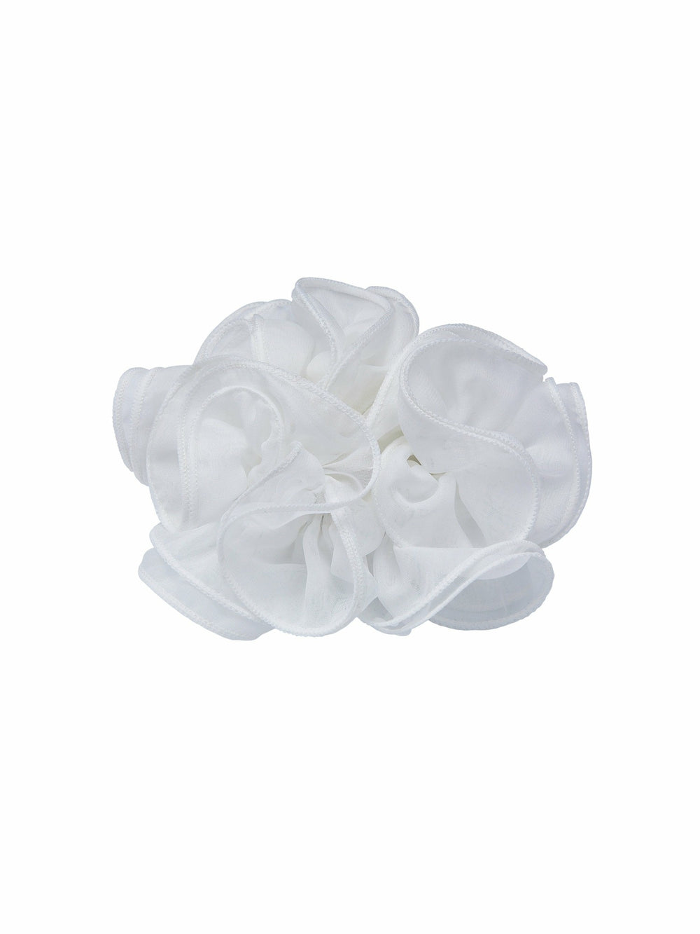 Nolita Ruffle White Hair Tie | Nana Jacqueline