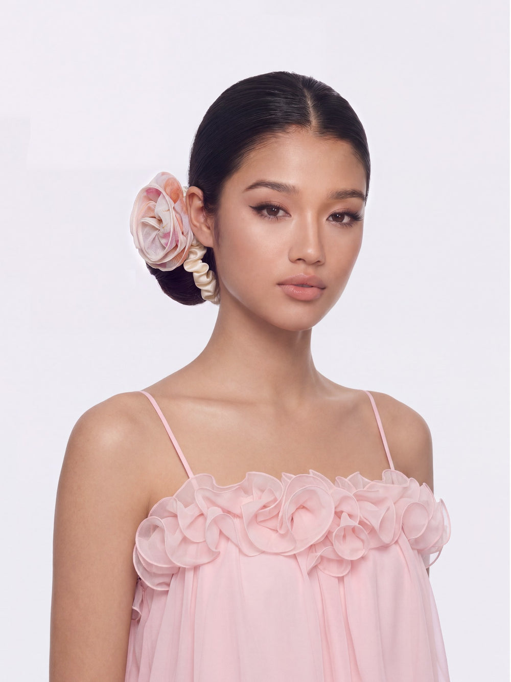 Felicity Floral Print Ivory Hair Tie | Nana Jacqueline