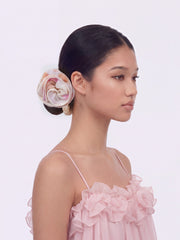 Felicity Floral Print Ivory Hair Tie | Nana Jacqueline