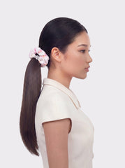 Novella Crystal Logo Ivory Hair Tie | Nana Jacqueline